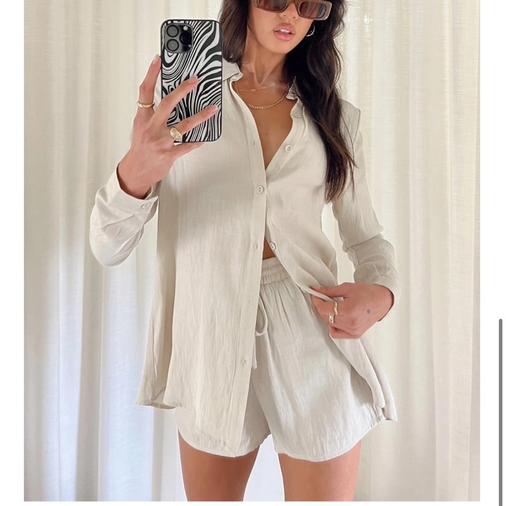 Princess Polly Chloe Set - Button Up & Shorts Matching Set